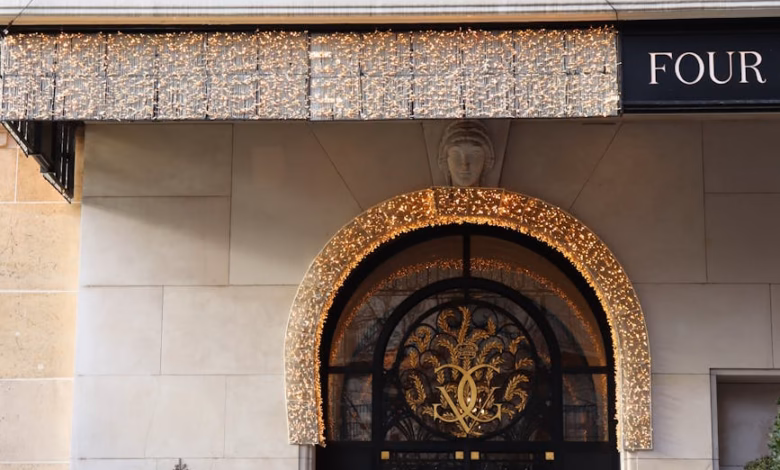 Elegant Parisian hotel façades along a classic boulevard near the Seine, capturing the charm of Paris accommodation and the c