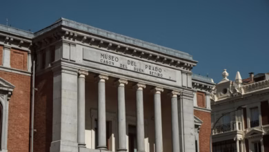 Historic Prado Museum Madrid exterior with grand stone architecture, a cultural landmark and iconic Spain art museum in the c