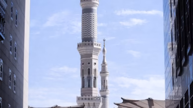 Madinah skyline with historic mosque architecture and heritage landmarks beneath a peaceful Saudi Arabia city view